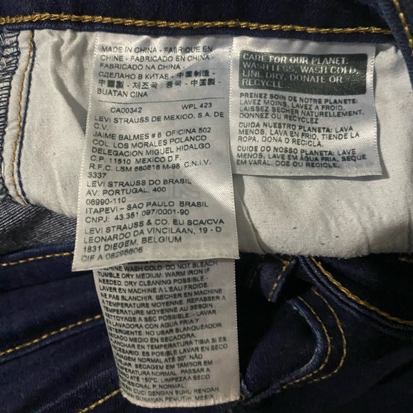 Levi’s 711 Skinny Dark Jeans, size 30 - Picture 5 of 9